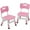 Dark pink, variant on ChaoLink Kids 2 Chairs Set Height Adjustable Toddler Chair Set, Graffiti Desktop, Children Learn Activity Table for Kids Study Table for Homelog