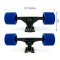thumbnail image 6 of Victory Jump Longboard Skateboard Trucks and Wheels Set, Skateboard Accessories, Skateboard Trucks 7 inch, Skateboard wheels 70mm, Skateboard Bearings (7 inch Black Truck w 70mm Blue Wheels), 6 of 7