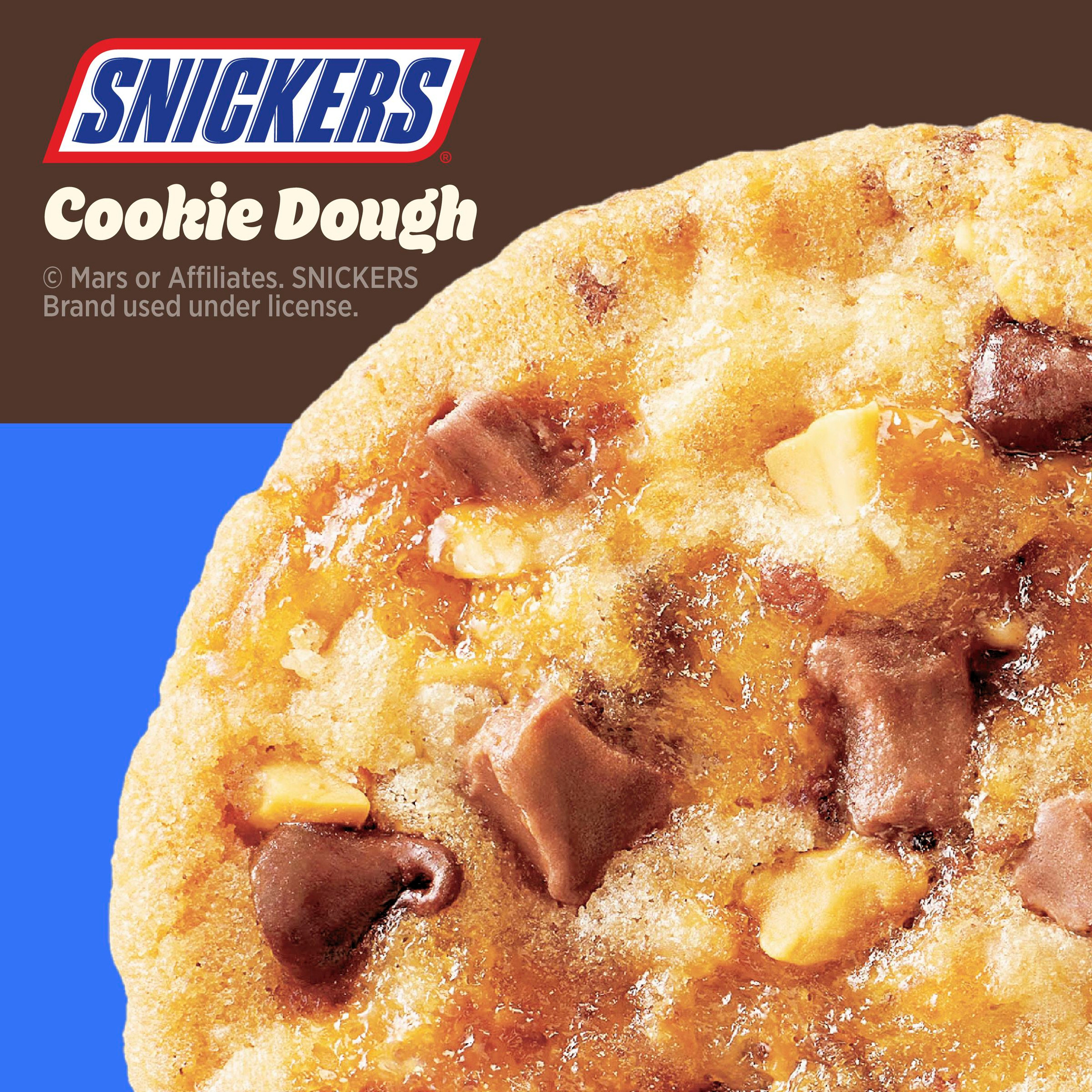 Pillsbury Ready to Bake! Cookie Dough, Made with SNICKERS Bars, 12 Big Cookies, 14 oz