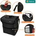 thumbnail image 2 of SUN CUBE WATERPROOF Car Trash Can with Lid, Mesh Pockets | Leakproof Car Garbage Can Hanging | Auto Trash Bin, Garbage Bag Organizer for Headrest, Console, Truck (Black), 2 of 6