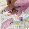 thumbnail image 5 of Ambesonne Unicorn Jigsaw Puzzle, Unicorn with Star Rainbow, Heirloom-Quality Fun Activity for Family Durable Cardboard, 1000 pcs, Yellow Pink, 5 of 6