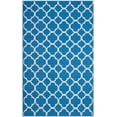 thumbnail image 2 of SAFAVIEH Montauk Nelson Geometric Cotton Area Rug, Blue/Ivory, 5' x 8', 2 of 6