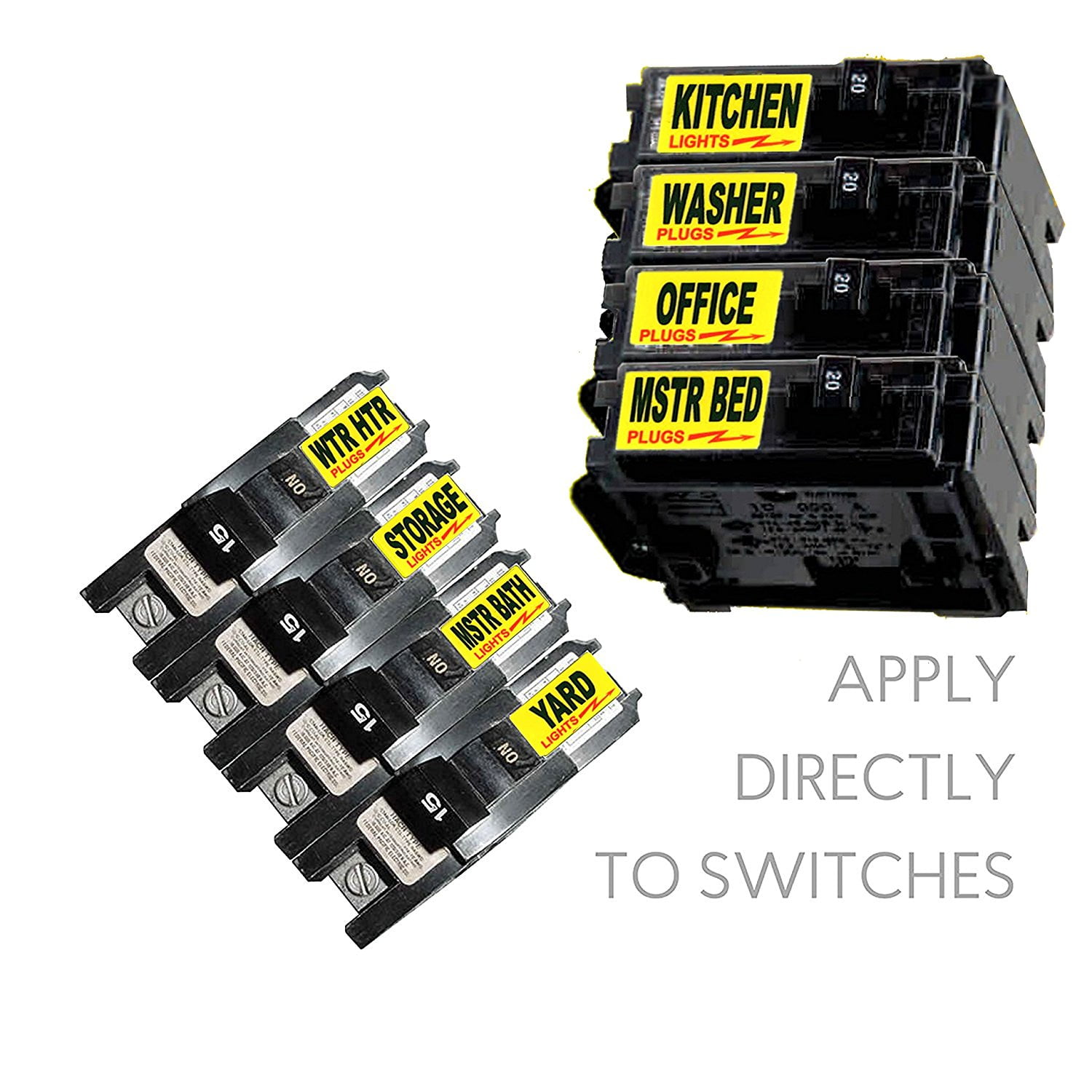 Easy Read Breaker Box Decals Tough Vinyl Labels For Circuit Breakers Great For Home Owners Apartment Complexes And Electricians Place Stickers Directly On The Breaker Switch Makes Identifying The Walmart Com