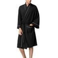 thumbnail image 3 of Summer Robe For Women Womens Bath Robes Terry Cloth For Women Short Waffle, Made Of Cotton Cotton Robe Towel Womens Black Bathrobe, 3 of 9