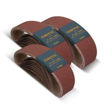 POWERTEC 30PK 4 x 36 Inch Sanding Belts | Aluminum Oxide Sanding Belt Assortment, 10 Each of 40 60 80 Grits | Sandpaper for Belt and Disc Sander, 110681