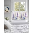 thumbnail image 4 of Half Window Curtains 24 Inches Long, Lavender Spring Window Treatment Curtain Drapes, Farmhouse Pastoral Pastel Flowers Short Curtains Tiers for Kitchen Over Sink, 27.5"x24", 2 Panels, 4 of 7