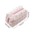 thumbnail image 2 of OCCOA Lace Floral Pen Bag Large Capacity Suitable for Outdoor Travel Handbag Makeup Bag Three-Dimensional Storage Pouch for Stationery Cosmetics, D, 2 of 6