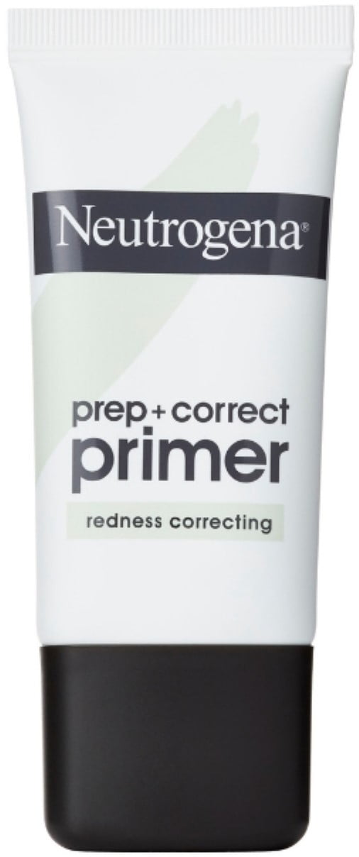 Neutrogena Prep + Correct Primer for Redness Correcting, Green-Toned Matte Makeup Primer 1.0 oz (Pack of 2)
