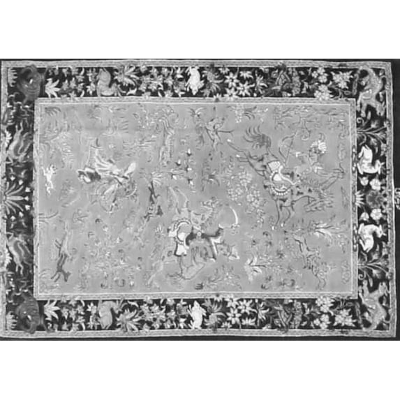 Ahgly Company Indoor Rectangle Animal Gray Traditional Area Rugs, 6' x 9'