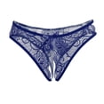 thumbnail image 2 of Bragas con espalda en T eróticas para mujer Azul, 2 of 9