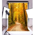 thumbnail image 2 of ABPHOTO 5x7ft Photography Backdrop Autumn Landscape Road Red Yellow Fall Leaves Park Tree Nature Backdrops for Photo Shoots Newborn Wedding Lovers Party Adult Kids, 2 of 4