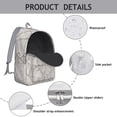 thumbnail image 4 of Vintage Style Bohemian Backpack for Women & Men, Lightweight Boho Style Bookbag with Front Pocket, School Backpack for University Students, Commute, Travel, Wonderful Gift, 4 of 5