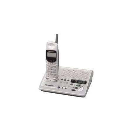 Panasonic KX-TG1050N - Cordless phone - answering system with caller ID - 2.4 GHz - 3-way call capability - single-line operation - silver