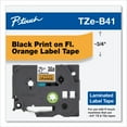 thumbnail image 5 of Brother Genuine P-touch TZEB41 3/4" Black on Fluorescent Orange Laminated Label Tape, 5 of 6