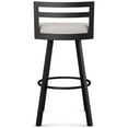thumbnail image 4 of Amisco Derek 30 In. Swivel Bar Stool - Light Grey Polyester / Black Metal, 4 of 9