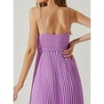 thumbnail image 4 of Faithtur Robe Nuisette pour Femmes, Sans Manches Col en V Dos Nu Plissée Imprimé Uni/fleur Robe Longue d'Été, 4 of 5