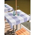thumbnail image 2 of Outdoor Tablecloth with Umbrella Hole and Zipper, Purple Plaid Waterproof Patio Tablecloth for Dining 60''x60'', Spring Summer Farmhouse Buffalo Checkered Wipeable Table Cover for Picnic BBQ Party, 2 of 9