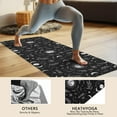 thumbnail image 4 of Black White Gothic Moon Flower Leaf Pattern Hot Yoga Mat Towel Non Slip for Hot Yoga - Quick-Drying Yoga Mat Cover with 4 Corner Pockets with Travel Bag - Hot Yoga Towel Non Slip 70"x26", 4 of 6