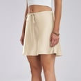 thumbnail image 5 of GEWSEY Women's 20'' Knee Length Skorts Skirts High Waisted Drawstring Long Athletic Tennis Golf Skirt Women Beige, XL, 5 of 6