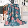thumbnail image 2 of Pioneer Flower Floral Print Pattern Blanket,Comfortable Soft Flannel Throw Blanket,All Season,Warm Lightweight Blankets for Sofa Bed Couch Living Room Chair,50"x60", 2 of 4