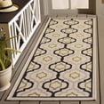 thumbnail image 3 of Safavieh Courtyard Bayon Geometric Indoor/Outdoor Runner Rug, Beige/Black, 2'3" x 8', 3 of 11