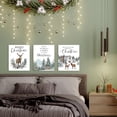 thumbnail image 5 of Winter Christmas Canvas Wall Art:Christmas Tree Forest Pictures Nature Painting Reindeer Prints Snowy Scene Xmas Holiday Decorations Rustic Barn Farmhouse Christmas Wall Decor(Set of 3,12x15 Inch), 5 of 6
