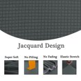 thumbnail image 4 of Unique Bargains 1-Piece Jacquard Textured Stretch Sofa Slipcover, Dark Gray, 4 of 7