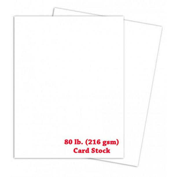Civiel Dhr fluiten White Thick Paper Cardstock - for Brochure, Invitations, Stationary  Printing | 80 lb Card Stock | 8.5 x 11 inch | Heavy Weight Cover Stock (216  gsm) 98 Brightness | 8 1/2 x 11 | 50 Sheets Per Pack - Walmart.com