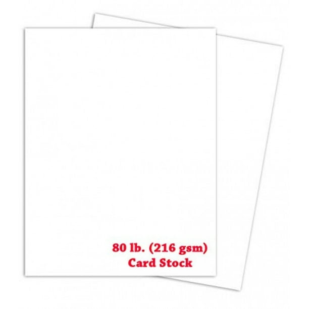 White Cardstock Thick Paper 8 X 11 Inches Letter Us Size Card Stock 50 Sheets Per Pack 80lb Cover Smooth 216gsm Walmart Com Walmart Com