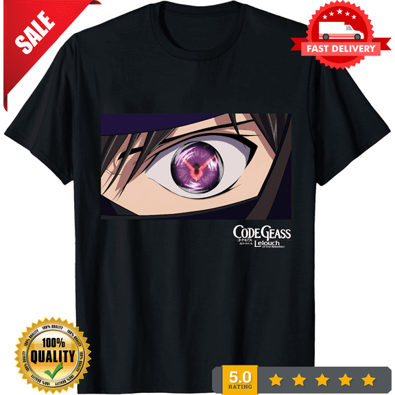 Reprint Rare Anime Code Geass Purple Eye Enigmatic Enthusia Black T Shirt Size S - 5XL, NEW INSTOCK-TH78683