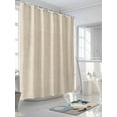 thumbnail image 3 of Shower Curtain Beige Linen Texture Bathroom Curtains with Hooks, Waterproof Fabric Farmhouse Solid Color Bath Shower Curtains Set for Bathroom Bathtubs Decor 36x72 Inch, 3 of 8