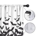 thumbnail image 4 of Blackout Kids Curtains,Halloween Bat Swarm Pattern Childrens Insulated Curtains Set Of 2,Bedroom Essentials,Toddler Room Decor 42"x54", 4 of 5