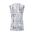 thumbnail image 5 of ICHUANYI Clearance Women Fashion Summer Sexy Fold Printed Regular Lace Sleeveless V Neck Button Top(Navy, M) ICHUANYI WER2023080703415, 5 of 5