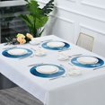 thumbnail image 5 of 15.4" Round Placemat Set of 4 Polyester Fabric Place Mats Non-Slip Dining Kitchen Table Mats for Kitchen Party Decor Abstract Blue and White Butterfly, 5 of 5