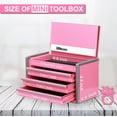thumbnail image 2 of Caja de herramientas P.I.T. Mini, portátil, 3 cajones, acero, apilable, rosa, 2 of 9