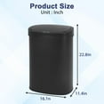 thumbnail image 2 of Kitchen Trash Can Automatic Motion Sensor Bathroom Trash Can with Lid,50 Liter/13 Gallon Touchless Trash Bin,Garbage Can Waterproof Garbage Bin Wastebasket for Toilet,Office,Caravans,Bedroom,Black, 2 of 14