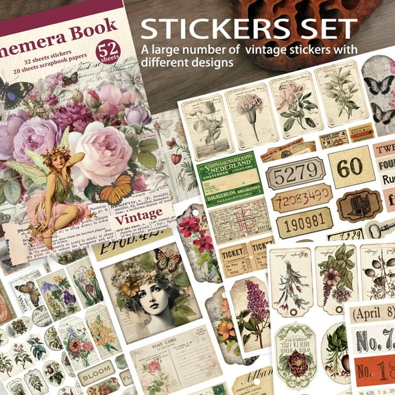 Vintage Bible Sticker Book 52 Sheets 496 Pcs Christian Ephemera for Journaling Scrapbooking Waterproof Religious Decals for Scripture Prayer Books Faith Crafts