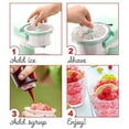 thumbnail image 2 of Dash DSIM100GBAQ02 Shaved Ice Maker + Slushie Machine with Stainless Steel Blades for Snow Cone, Margarita + Frozen Cocktails, Organic, Sugar Free, Flavored Healthy Snacks for Kids & Adults, Aqua, 2 of 3