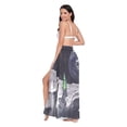 thumbnail image 3 of FORMRS Womens Long Sarong Beach Wrap Semi-Sheer Bikini Skirt Bathing Swimsuit Cover Up, Space Earth, 3 of 7