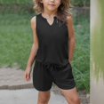 thumbnail image 2 of Girls Summer Clothes Set Kids Pockets Outfit, 2 of 9