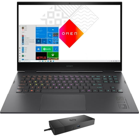 HP OMEN 16 Gaming/Entertainment Laptop (AMD Ryzen 7 5800H 8-Core, 16.1in 144Hz Full HD (1920x1080), NVIDIA GeForce RTX 3050 Ti, 32GB RAM, Win 10 Home) with WD19S 180W Dock