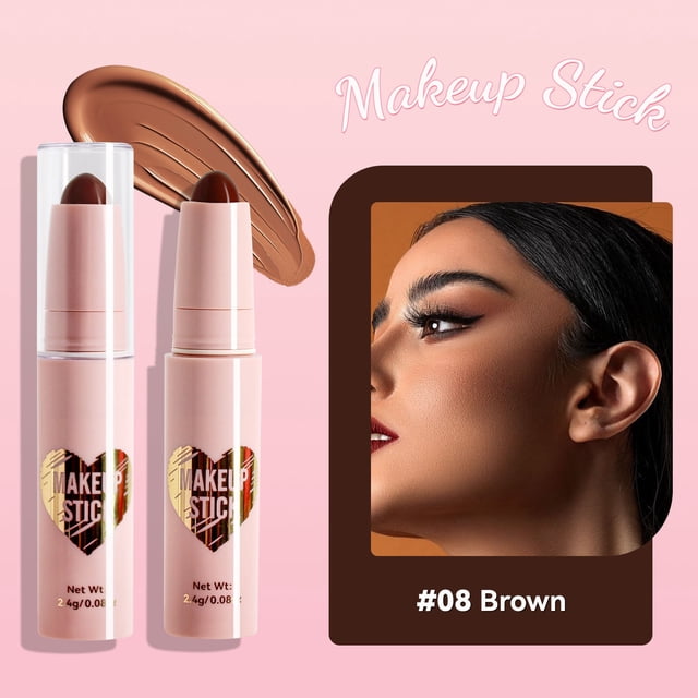 Cremas de contorno Iluminador Barra iluminadora dimensional natural Corrector de perla multifuncional Barra de retoque de rubor de gusano de seda.4 Un cuidado personal
