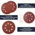 thumbnail image 2 of 100pcs Sanding Discs 5 Inch  Alumina Sanding Pads 8-Hole Sanding Paper Quick Change Sanding Sheet Polishing Sandpaper for Metal Wood Glass Car, 2 of 7