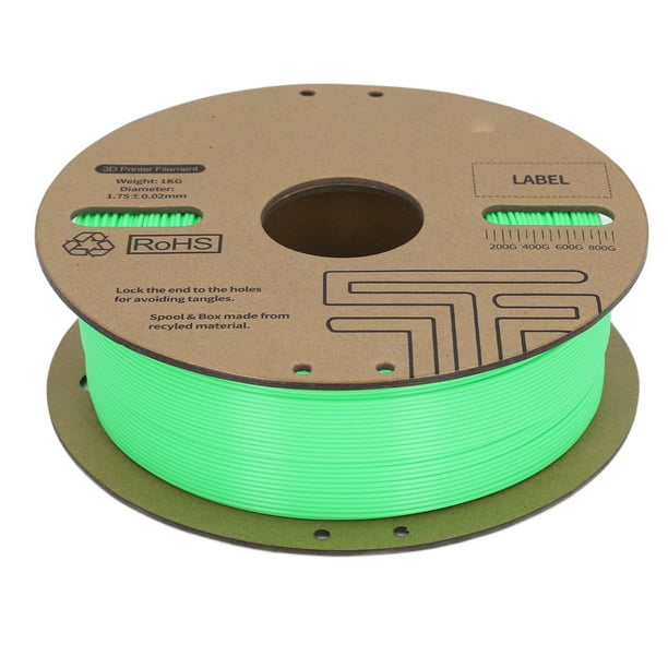 Filamento PLA, Fuerte Resistencia A la Tracción de 30-600 mm/s 1.75 mm de filamento verde para ender v2