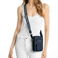 thumbnail image 2 of Michael Kors Women's Khai Nylon North South Small Phone Crossbody Bag (Navy), 2 of 3