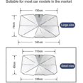 thumbnail image 1 of Car Sunshade Windshield Sun Shade, Titanium Silver Cloth Foldable Windshield Sun Shade Umbrella, 1 of 4