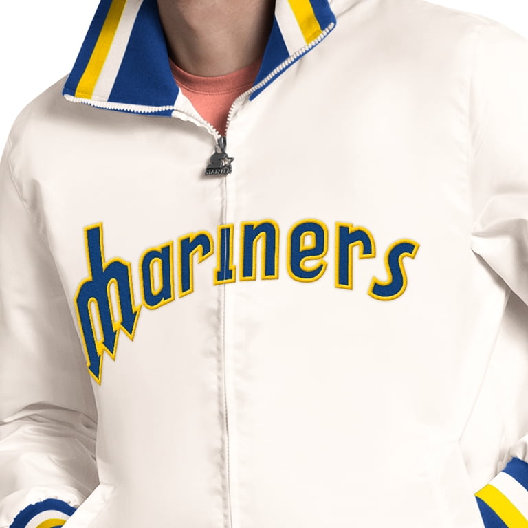 Men's Starter White Seattle Mariners The Captain Cooperstown Logo