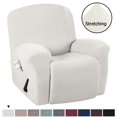 thumbnail image 1 of H.VERSAILTEX 1-Piece Jacquard Spandex Recliner Stretch Slipcover, Ivory, 1 of 7