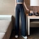 thumbnail image 1 of Pantalones de pierna ancha para mujer, de verano, finos, de cintura alta, colgantes, adelgazantes, rectos, pantalones de traje cortos casuales, combinables con todo, 1 of 6