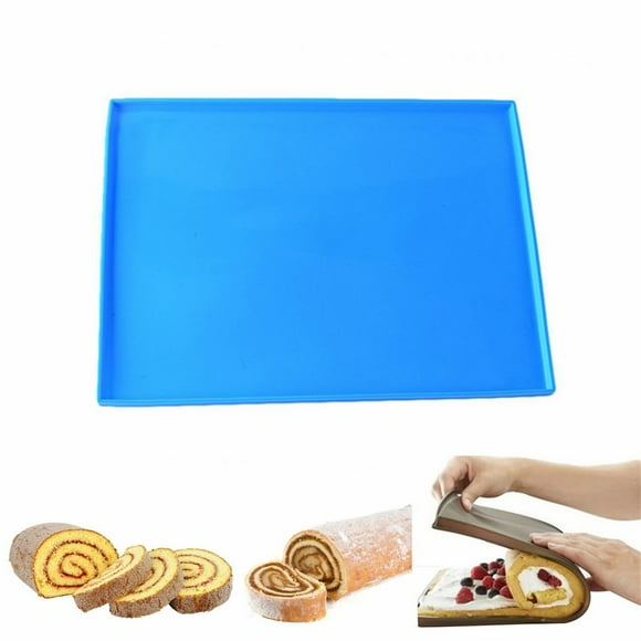 Swiss Roll Mold- Silicone Baking Sheet Mat Jelly Roll Pan Flexible Baking Tray Pastry Mat Cookies Mold - 12"x10"